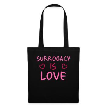 La maternité de substitution, c’est l’amour - Mère porteuse - Sac en tissu - noir - Devant