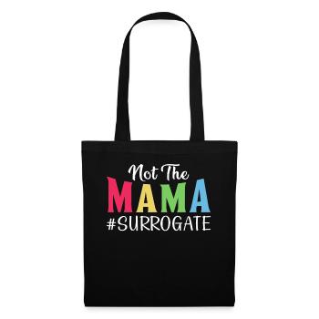 Pas la maman - mère porteuse - Sac en tissu - noir - Devant