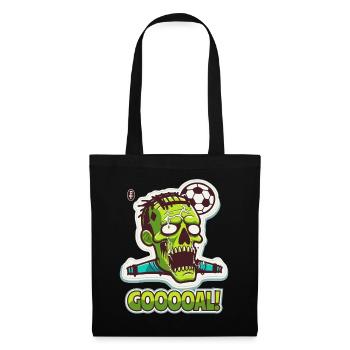 Zombie Fußball, Tor! - Stoffbeutel - Schwarz - Vorne