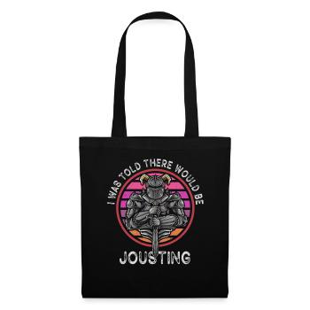 Jousting Knight Medieval Renaissance Knights Armor - Tote Bag - black - Front