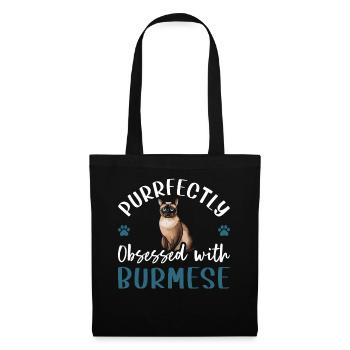 Obsédé par le birman - Sac en tissu - noir - Devant