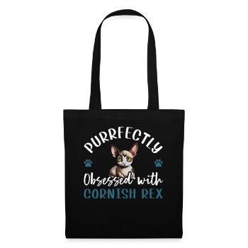 Purrfectly Obsessed With Cornish Rex - Tote Bag - black - Front
