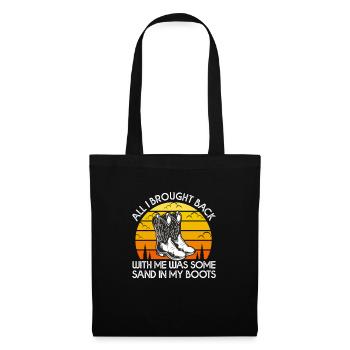 Cowboy Cowboy bottes Western cadeau - Sac en tissu - noir - Devant