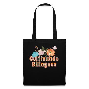 Cultivando Bilingües Spanischlehrer Bekleidung - Stoffbeutel - Schwarz - Vorne