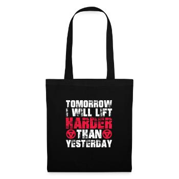 Bodybuilder Body Building Fitness Gym cadeau - Sac en tissu - noir - Devant