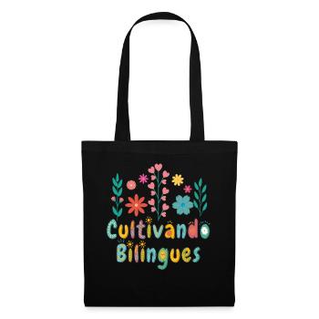 Cultivando Bilingües Spanischlehrer Bekleidung - Stoffbeutel - Schwarz - Vorne