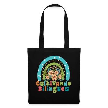 Cultivando Bilingües Spanischlehrer Bekleidung - Stoffbeutel - Schwarz - Vorne
