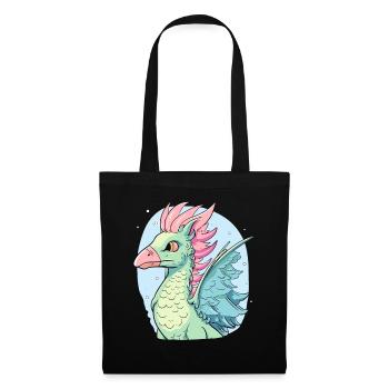 Un dragon aigle de dessin animé - Sac en tissu - noir - Devant