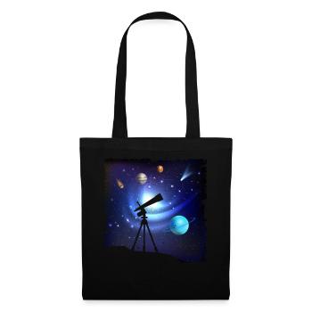 Space Photography Stargazing Telescope Astronomy - Tote Bag - black - Front