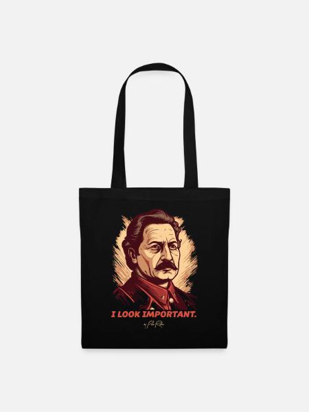 Ich sehe wichtig aus - Stoffbeutel - Schwarz