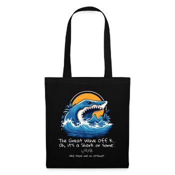 Le grand requin Kanagawa : ça valait le coup d’essayer - Sac en tissu - noir - Devant