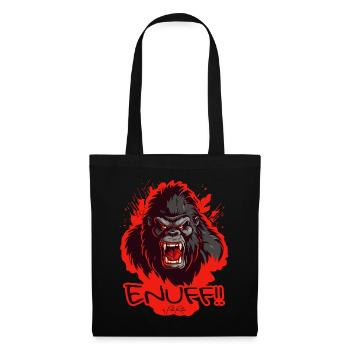 Marre, trop c’est trop : Gorille en colère - Sac en tissu - noir - Devant