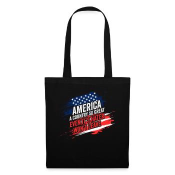 L’Amérique Un pays si grand Patriotique américain - Sac en tissu - noir - Devant