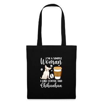 Chihuahua chien chien école chien propriétaire cadeau - Sac en tissu - noir - Devant