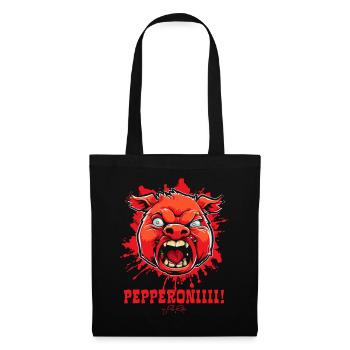 Le porc au pepperoni - Sac en tissu - noir - Devant