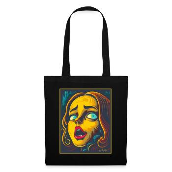 Woodcut Cartoon of Fear - Tote Bag - black - Front