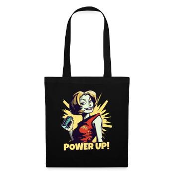 La fille de la boisson énergisante Power-Up - Sac en tissu - noir - Devant
