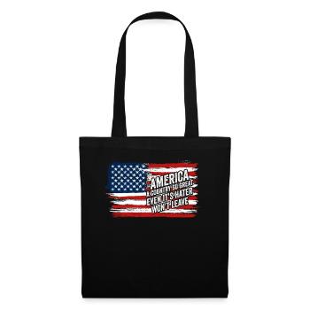 Amerika: Ein Land, das so großartig ist, dass die USA patriotisch sind - Stoffbeutel - Schwarz - Vorne