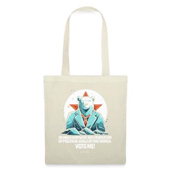 Ours polaire candidat aux élections pour un monde meilleur - Sac en tissu - nature - Devant