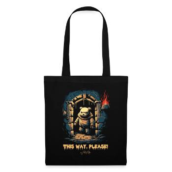 This Way, Please - Follow the Dungeon Bear - Tote Bag - black - Front