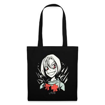 Fille manga anime souriante - Sac en tissu - noir - Devant