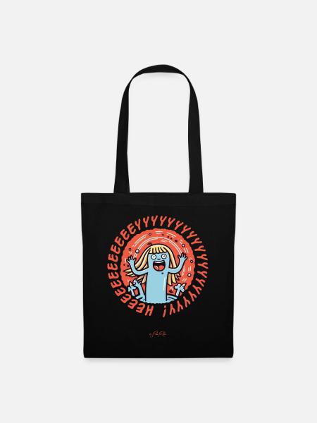 Hé! Fille ravie - Sac en tissu - noir