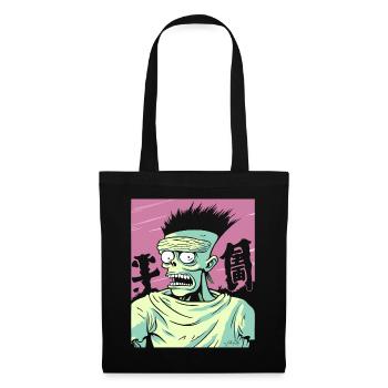Cartoon: Strong Japanese Anime Fans and Buddies - Tote Bag - black - Front