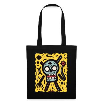 Cartoon Pop Skull : c’est génial - Sac en tissu - noir - Devant