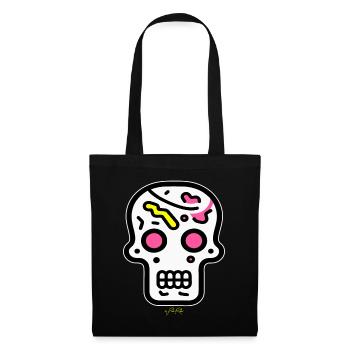 Crâne Pop Art - Sac en tissu - noir - Devant