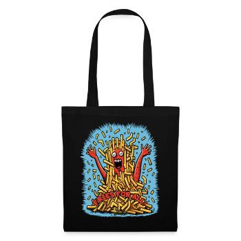 Des frites pour tous - Sac en tissu - noir - Devant
