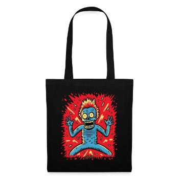 Surprising Cartoon Pop Guy - Tote Bag - black - Front