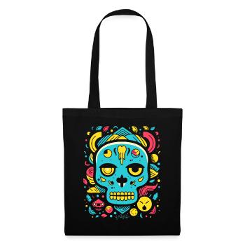 Pop Cartoon, Animal Skull - Tote Bag - black - Front