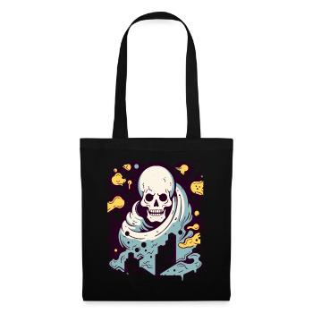 Interactive Color, Modern Industrial Skull - Tote Bag - black - Front