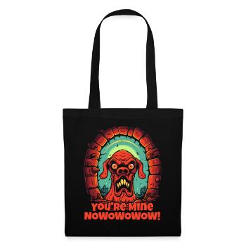 Tu es à moi maintenant, mignon chien en colère - Sac en tissu - noir - Devant