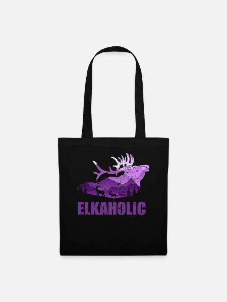 Elchjagd Elkaholic Jäger - Stoffbeutel - Schwarz