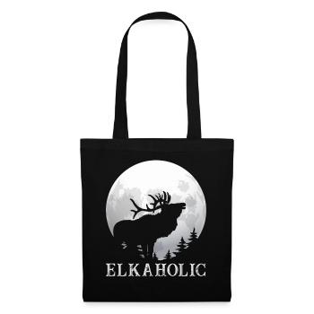 Elchjagd Elkaholic Jäger - Stoffbeutel - Schwarz - Vorne