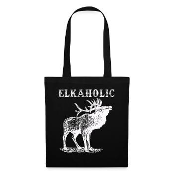 Elchjagd Elkaholic Jäger - Stoffbeutel - Schwarz - Vorne