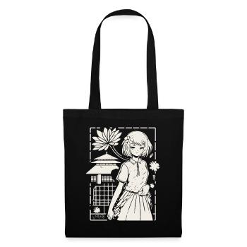 Manga animé japonais : Sakura Girl - Sac en tissu - noir - Devant