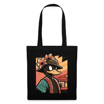 Cartoon anime manga, a Japanese duck - Tote Bag - black - Front
