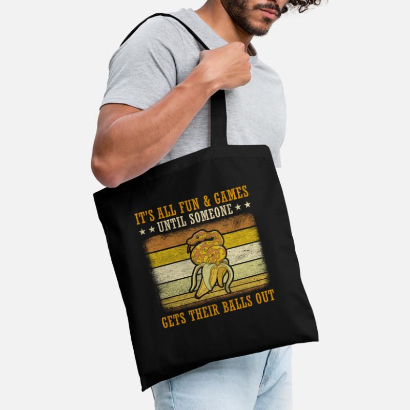 Tout le plaisir jusqu’à ce que quelqu’un sorte les couilles King Python Sac en tissu