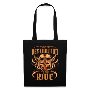 It's Not The Destination It's The Ride Biker - Stoffbeutel - Schwarz - Vorne