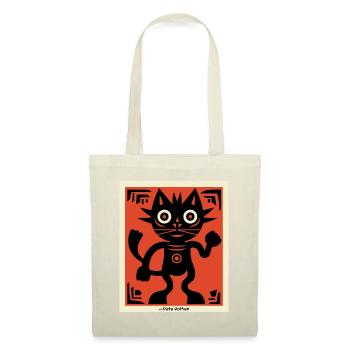 Moderne Kunst Katze - Stoffbeutel - Natur - Vorne