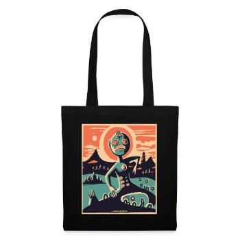 Nature alien in an abstract landscape - Tote Bag - black - Front