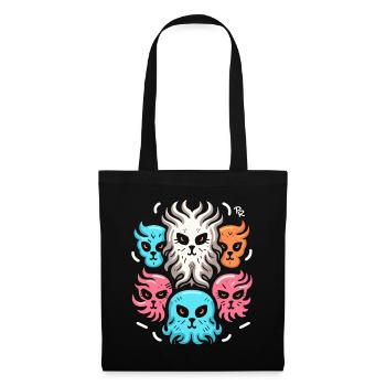 Dessin animé : Petits animaux de feu - Sac en tissu - noir - Devant