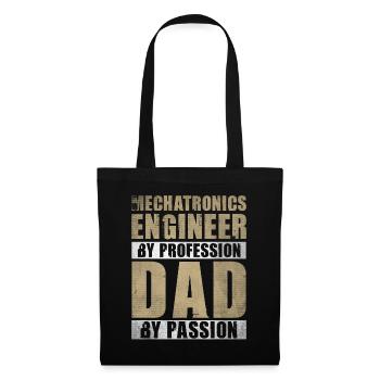 Dad By Passion Profession Mechatronics Engineer - Tote Bag - black - Front