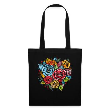 A variety of roses and flowers - Tote Bag - black - Front