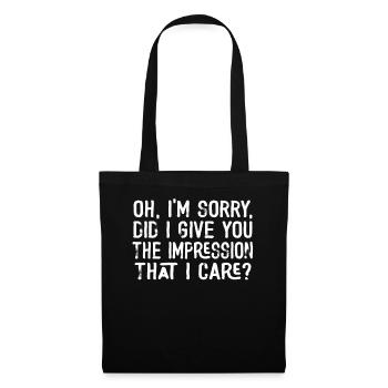 Indifference Sarcasm Different Attitude - Tote Bag - black - Front