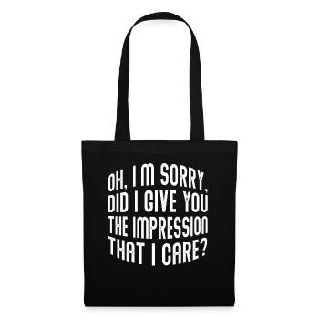 Indifference Sarcasm Different Attitude - Tote Bag - black - Front