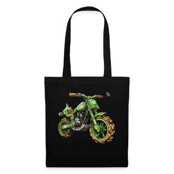 Pixel Bike: Motorcycle Motocross - Tote Bag - black - Front