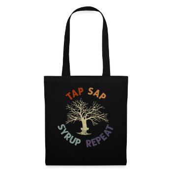 Maple Tree Essence Männer Frauen Lustig - Stoffbeutel - Schwarz - Vorne